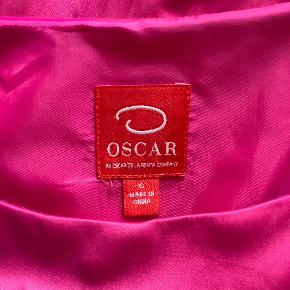 Oscar de la Renta Pink Lined Satin Dress - Picture 8 of 8